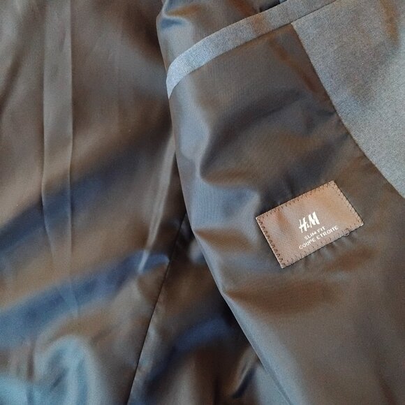 H&M Blue Grey Blazer - Size US 38R / EUR 48 - Picture 2 of 4